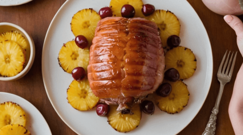 Pineapple Honey-Glazed Ham